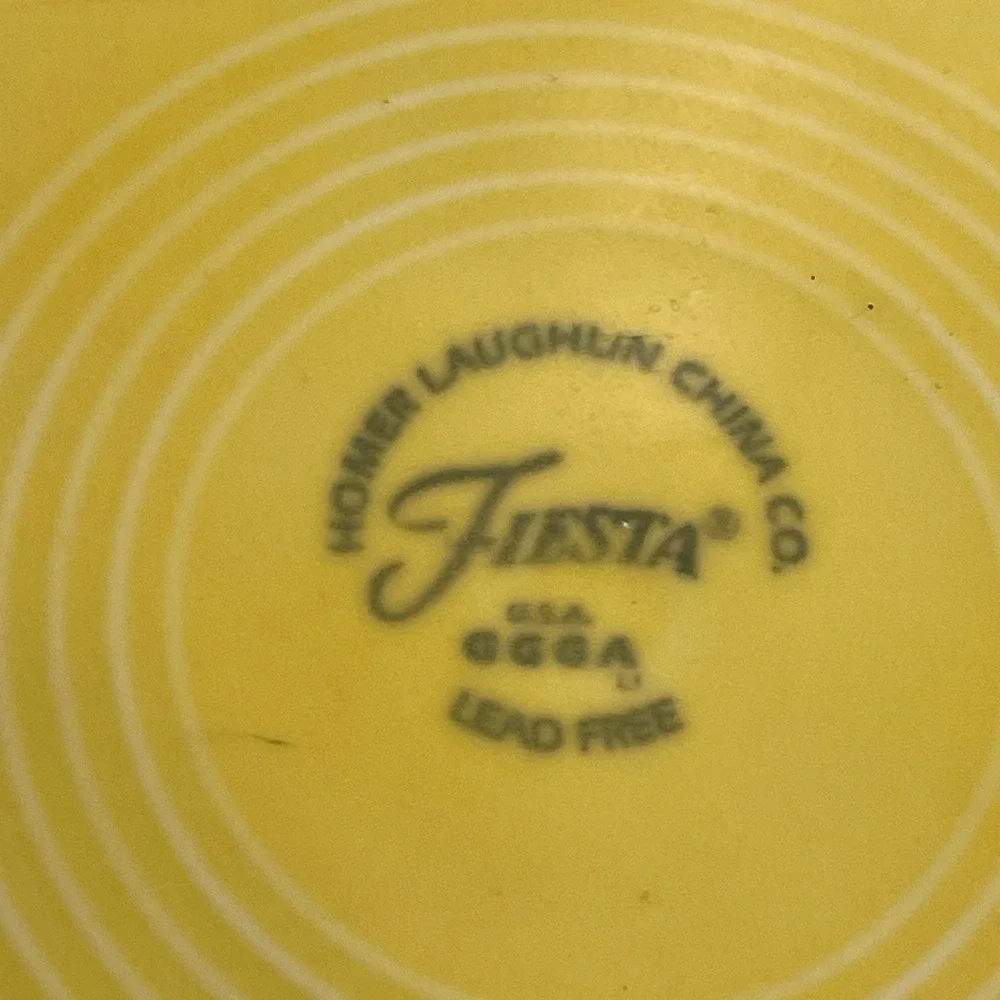 Fiesta Homer Laughlin Sunflower Yellow Rimmed 9 inch Soup Bowls Set of 7